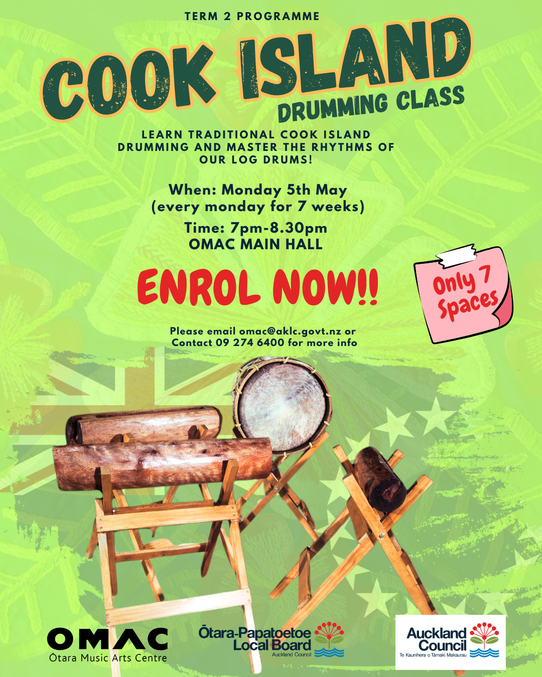 COOK ISLANDS DRUMMING CLASS